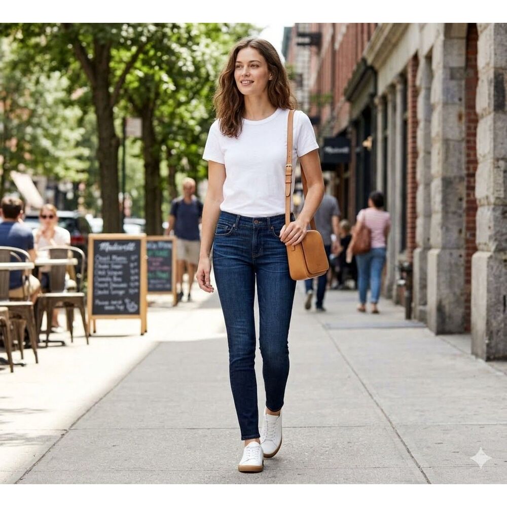 Madewell Low Rise Skinny Ankle Jeans Womens 24 Blue Stretch Denim Casual Fit